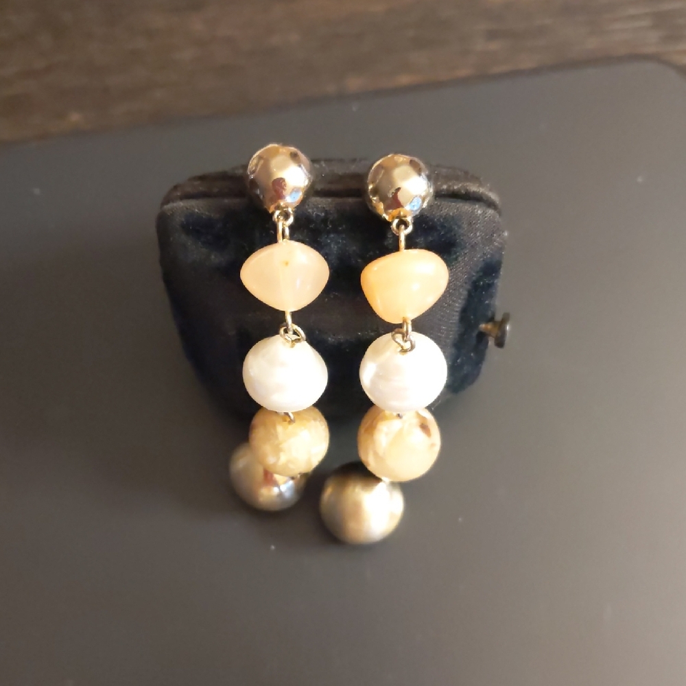 Something Navy 5 Drop Linear Earrings